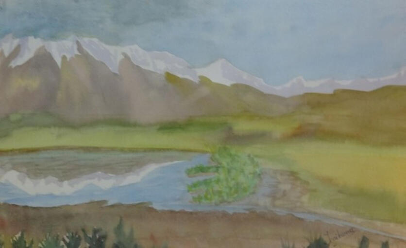 Montaña Nevada 28 cm x 46 cm
