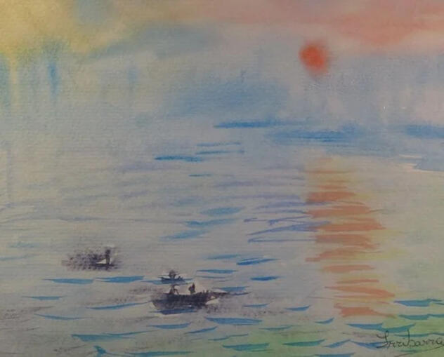 Nascer do Sol 16 cm x 20 cm